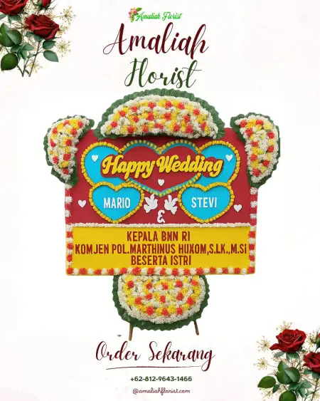 Papan Bunga Pernikahan Malangrejo